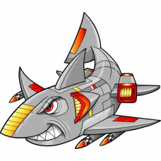 ES161 Космічна акула, 30x30 см. Strateg. Картина за номерами (Стратег)