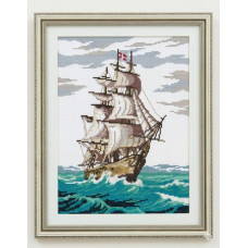 F053JS Joy Sunday Набір для вишивки друкованим хрестиком - Легке плавання 29x36 см, Aida 14
