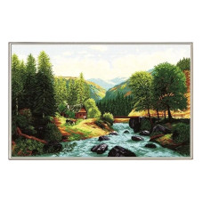 F071JS Гірська річка, 73x49 см. Joy Sunday. Набір для вишивки хрестиком на канві з нанесеним малюнком