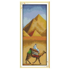F212JS Єгипетські піраміди, 15x33 см. Joy Sunday. Набір для вишивки хрестиком на канві з нанесеним малюнком