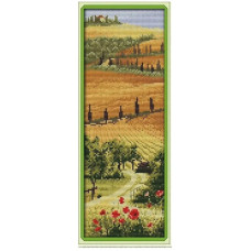 F374JS Італійська садиба, 16x38 см. Joy Sunday. Набір для вишивки хрестиком на канві з нанесеним малюнком