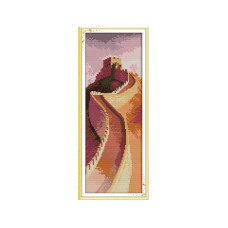 F381JS Велика китайська стіна, 16x38 см. Joy Sunday. Набір для вишивки хрестиком на канві з нанесеним малюнком