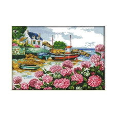 F768JS Гарне узбережжя, 41x30 см. Joy Sunday. Набір для вишивки хрестиком на канві з нанесеним малюнком