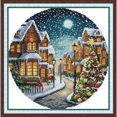 FA603-3JS Joy Sunday Набір для вишивки друкованим хрестиком - Святвечір - 3 31x31 см, Aida 14 ct (схема на канві)