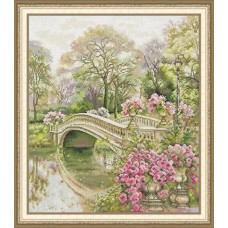 FA611JS Joy Sunday Набір для вишивки друкованим хрестиком - Квітковий міст 42x48 см, Aida 14 ct (схема на канві) FA611JS Joy Sunday Набір для вишивки друкованим хрестиком - Квітковий міст 42x48 см, Aida 14 ct (схема на канві)