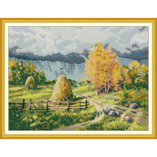 FA613JS Joy Sunday Набір для вишивки друкованим хрестиком - Золота осінь 53x42 см, Aida 14 ct (схема на канві) FA613JS Joy Sunday Набір для вишивки друкованим хрестиком - Золота осінь 53x42 см, Aida 14 ct (схема на канві)