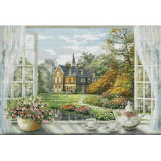 FA620-3JS Joy Sunday Набір для вишивки друкованим хрестиком - Вікно 55x77 см, Aida 14 ct (схема на канві)