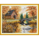 FA681JS Joy Sunday Набір для вишивки друкованим хрестиком - Чарівна осінь 36x44 см, Aida 14