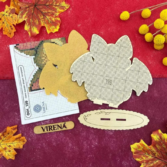 ФІН_139 Virena Заготовка для вишивки бісером - Фігурка інтер'єрна Кажан, 15,5х13,9 см