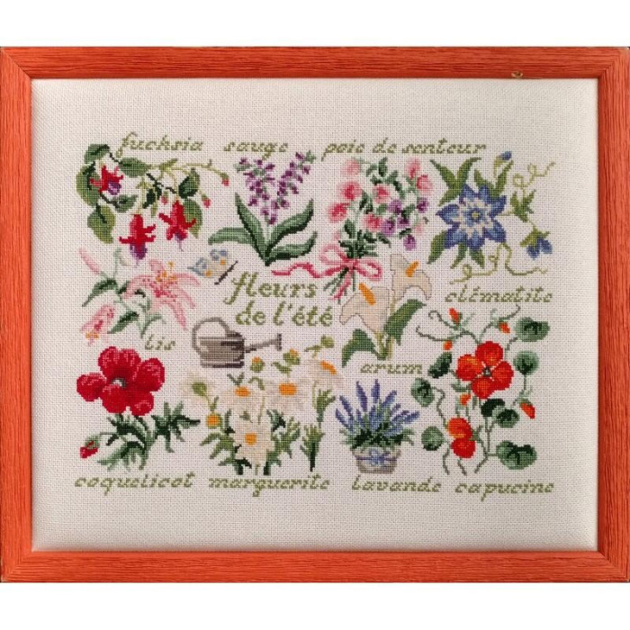FL11-C Lucas Creations Схема для вишивки рахунковим хрестиком - Літні квіти Fleurs d'ete 36x26 см, папір