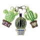 FLBB-174 Wonderland Crafts Набір для вишивки бісером на екошкірі - Шарм для сумки Кактуси в горщиках ~4x6,5 см