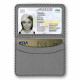 FLBE(BB)-034 Обкладинка на ID паспорт, 9,5х7 см (сірий). Wonderland Crafts. Заготовка для вишивання бісером або нитками на штучній шкірі