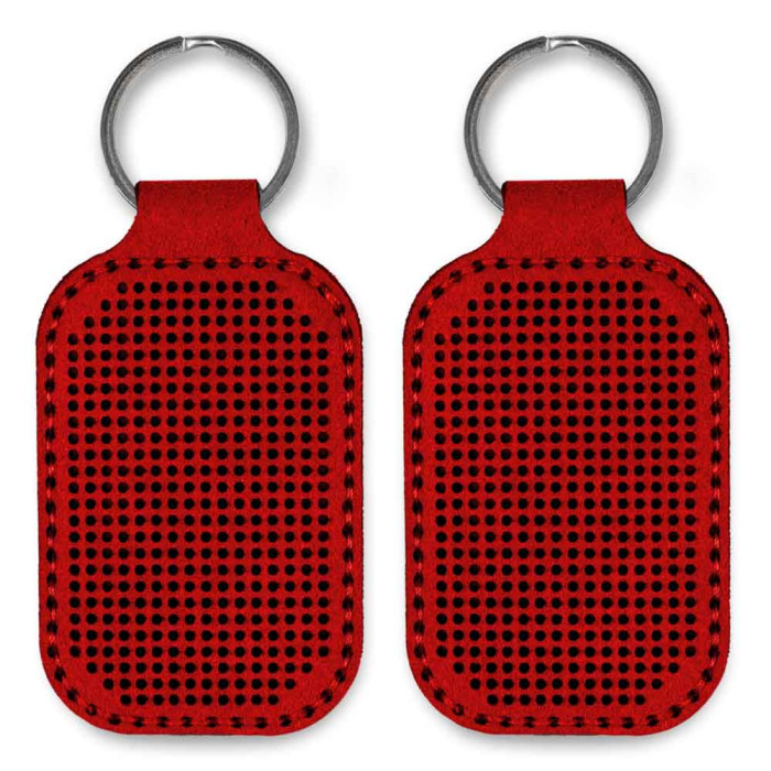 FLBE(BB)-057 Wonderland Crafts Заготовка для вишивки - Брелок 4х9 см (червоний, штучна шкіра)