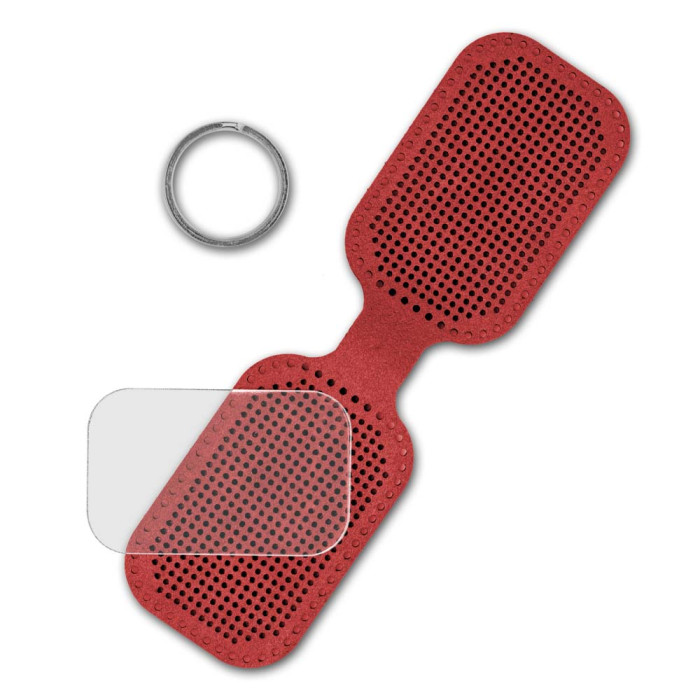 FLBE(BB)-057 Wonderland Crafts Заготовка для вишивки - Брелок 4х9 см (червоний, штучна шкіра)