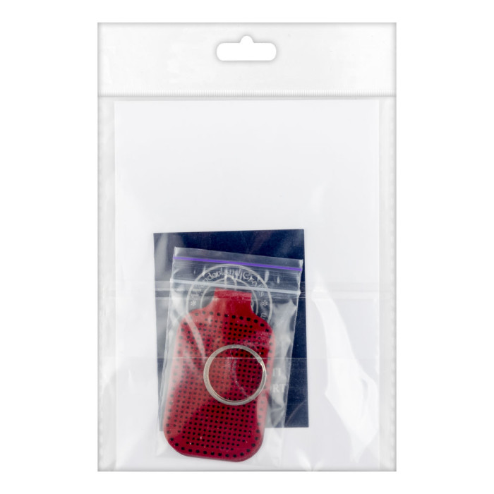 FLBE(BB)-057 Wonderland Crafts Заготовка для вишивки - Брелок 4х9 см (червоний, штучна шкіра)