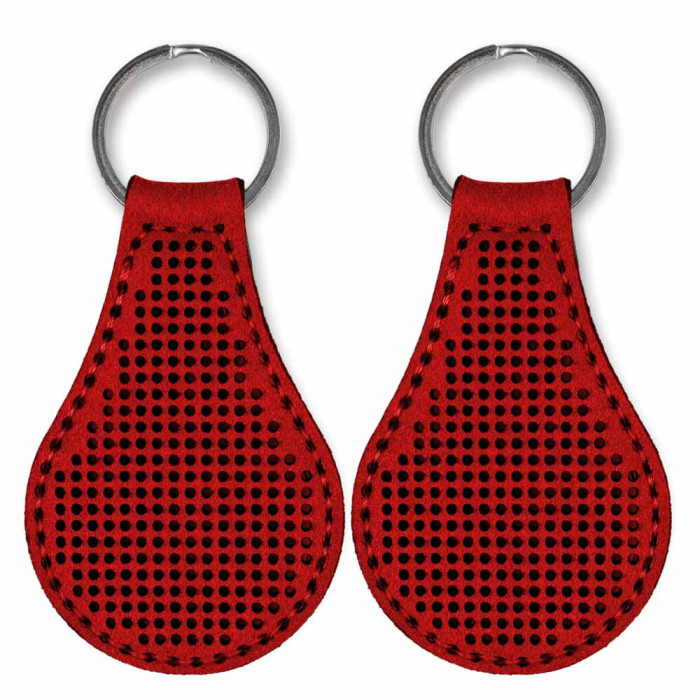 FLBE(BB)-058 Wonderland Crafts Заготовка для вишивки - Брелок 4х9 см (червоний, штучна шкіра)