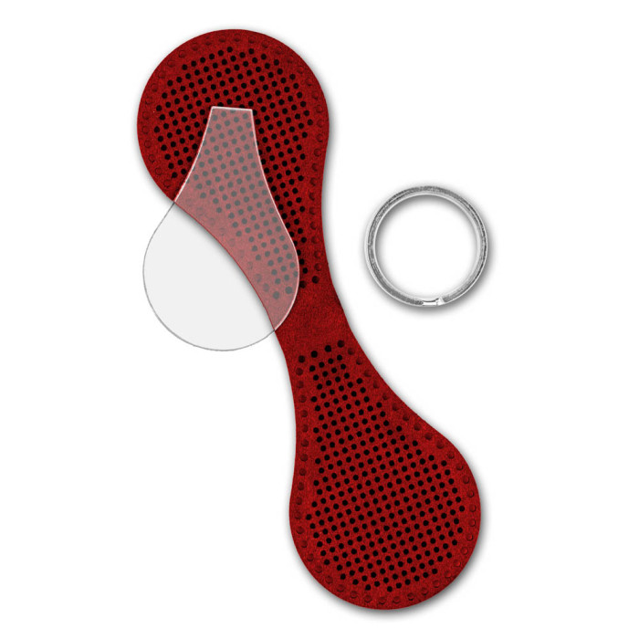 FLBE(BB)-058 Wonderland Crafts Заготовка для вишивки - Брелок 4х9 см (червоний, штучна шкіра)