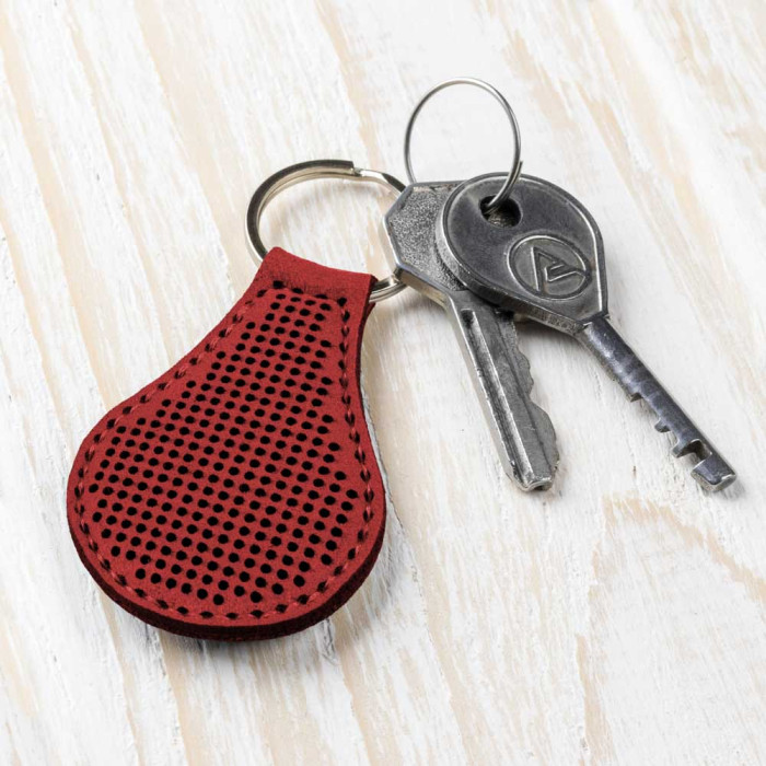 FLBE(BB)-058 Wonderland Crafts Заготовка для вишивки - Брелок 4х9 см (червоний, штучна шкіра)