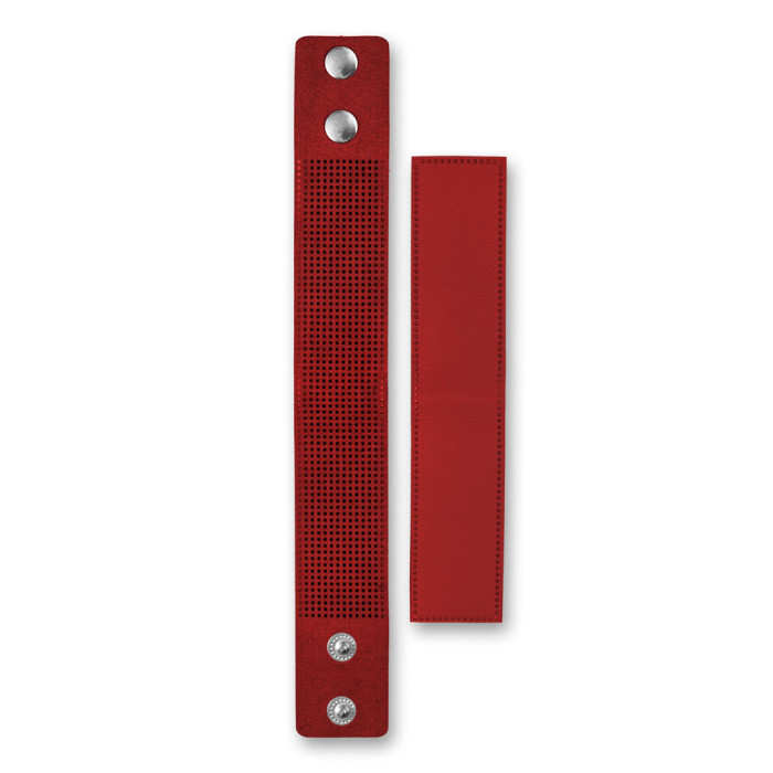 FLBE(BB)-064 Wonderland Crafts Заготовка для вишивки - Браслет 3x22 см (червоний, штучна шкіра)