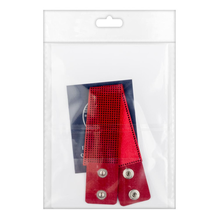 FLBE(BB)-064 Wonderland Crafts Заготовка для вишивки - Браслет 3x22 см (червоний, штучна шкіра)