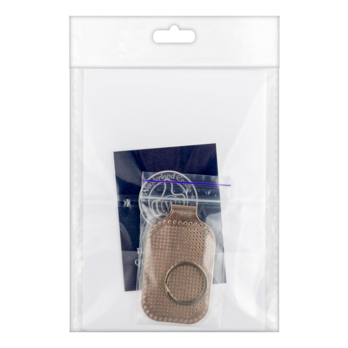 FLBE(BB)-066 Wonderland Crafts Заготовка для вишивки - Брелок 4x9 см (рожеве золото, штучна шкіра)