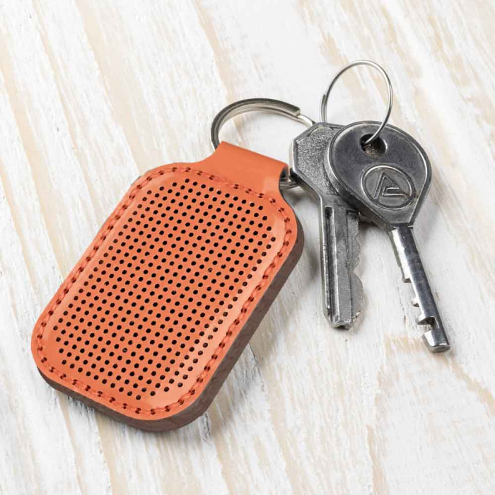 FLBE(BB)-072 Wonderland Crafts Заготовка для вишивки - Брелок 4x9 см (помаранчевий, штучна шкіра)