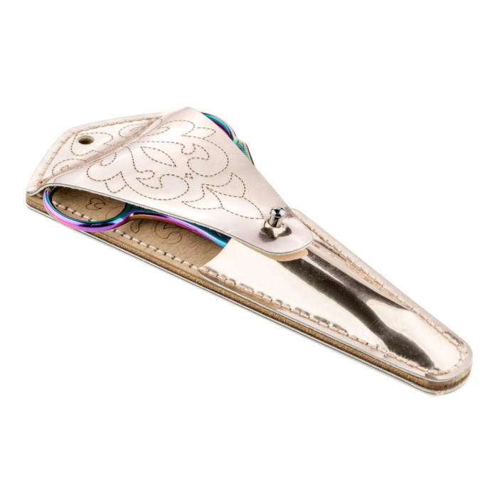 FLBE(BB)-076 Wonderland Crafts Заготовка для вишивки - Чохол для ножиць 6,5x15,5 см (рожеве золото, штучна шкіра)