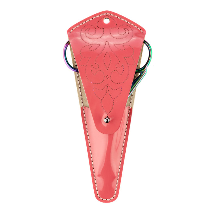 FLBE(BB)-077 Wonderland Crafts Заготовка для вишивки - Чохол для ножиць 6,5x15,5 см (кораловий, штучна шкіра)