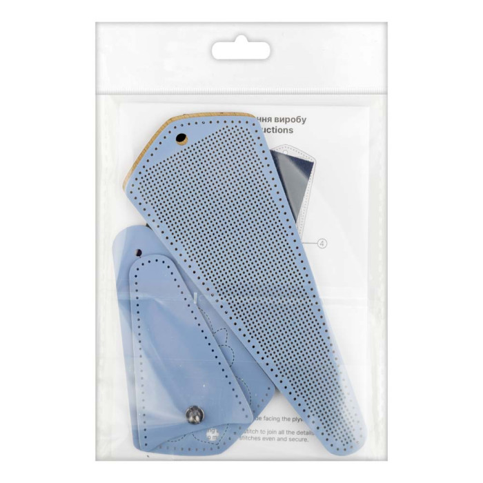 FLBE(BB)-078 Wonderland Crafts Заготовка для вишивки - Чохол для ножиць 6,5x15,5 см (блакитний, штучна шкіра)