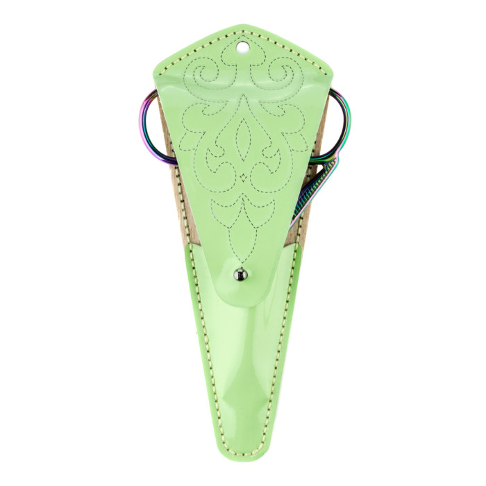 FLBE(BB)-080 Wonderland Crafts Заготовка для вишивки - Чохол для ножиць 6,5x15,5 см (світло-зелений, штучна шкіра)