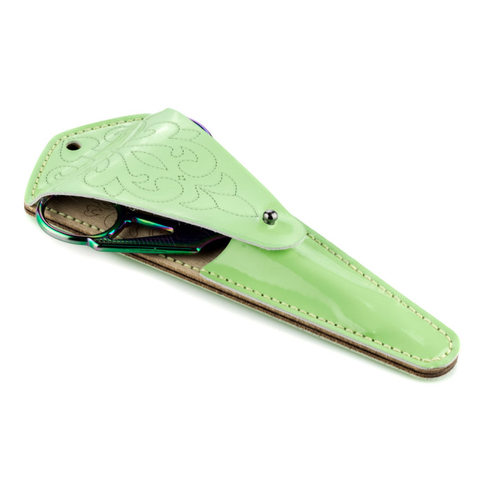 FLBE(BB)-080 Wonderland Crafts Заготовка для вишивки - Чохол для ножиць 6,5x15,5 см (світло-зелений, штучна шкіра)
