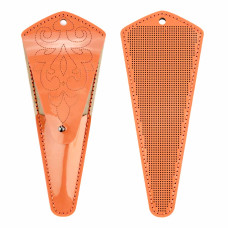 FLBE(BB)-082 Wonderland Crafts Заготовка для вишивки - Чохол для ножиць 6,5x15,5 см (помаранчевий, штучна шкіра)