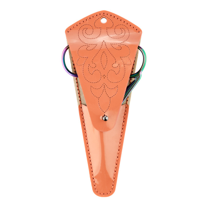 FLBE(BB)-082 Wonderland Crafts Заготовка для вишивки - Чохол для ножиць 6,5x15,5 см (помаранчевий, штучна шкіра)