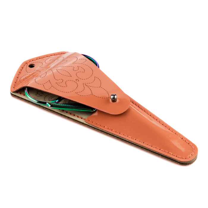 FLBE(BB)-082 Wonderland Crafts Заготовка для вишивки - Чохол для ножиць 6,5x15,5 см (помаранчевий, штучна шкіра)
