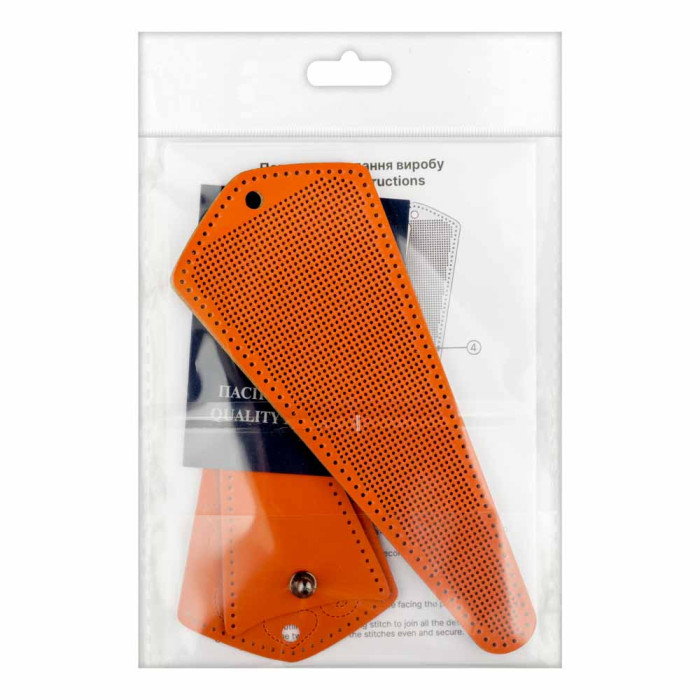 FLBE(BB)-082 Wonderland Crafts Заготовка для вишивки - Чохол для ножиць 6,5x15,5 см (помаранчевий, штучна шкіра)