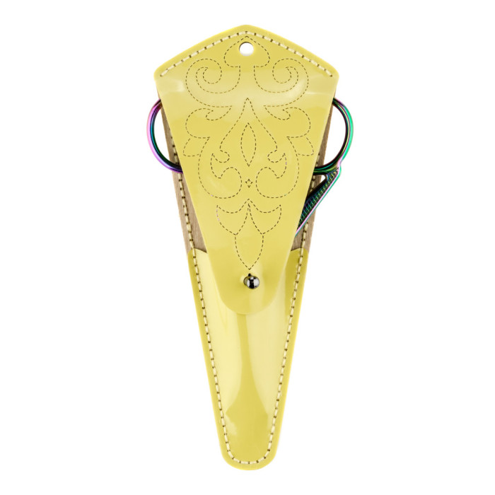 FLBE(BB)-084 Wonderland Crafts Заготовка для вишивки - Чохол для ножиць 6,5x15,5 см (жовтий, штучна шкіра)