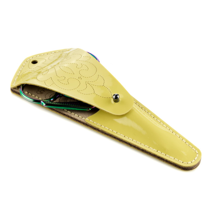 FLBE(BB)-084 Wonderland Crafts Заготовка для вишивки - Чохол для ножиць 6,5x15,5 см (жовтий, штучна шкіра)
