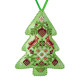 FLHL-084 Wonderland Crafts Набір для вишивки друкованим хрестиком на екошкірі - Іграшка Ялиночка 9x12 см, св.зелений