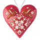 FLHL-091 Wonderland Crafts Набір для вишивки друкованим хрестиком на екошкірі - Іграшка Серце 9,5x9 см, кораловий FLHL-091 Wonderland Crafts Набір для вишивки друкованим хрестиком на екошкірі - Іграшка Серце 9,5x9 см, кораловий
