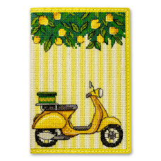 FLHL-093 Wonderland Crafts Набір для вишивки нитками Обкладинка на паспорт штучна шкіра, жовтий