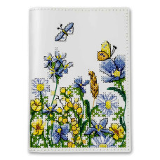 FLHL-095 Wonderland Crafts Набір для вишивки нитками Обкладинка на паспорт штучна шкіра, білий