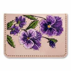 FLHL-097 Wonderland Crafts Набір для вишивки нитками Обкладинка на ID паспорт штучна шкіра, рожевий