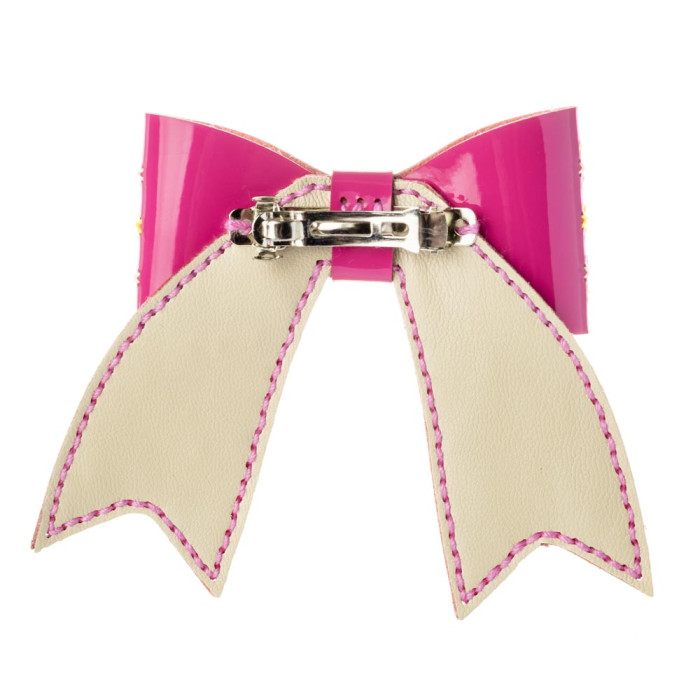 FLHL-099 Wonderland Crafts Набір для вишивки нитками на штучній шкірі Заколка для волосся – Пробудження вогню 8x10 см, фуксія