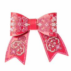 FLHL-100 Wonderland Crafts Набір для вишивки нитками на штучній шкірі Заколка для волосся – Кораловий скарб 8x10 см, кораловий