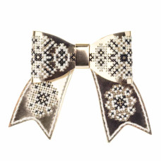 FLHL-101 Wonderland Crafts Набір для вишивки нитками на штучній шкірі Заколка для волосся – Світло і тінь 8x10 см, рожеве золото