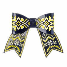 FLHL-104 Wonderland Crafts Набір для вишивки нитками на штучній шкірі Заколка для волосся – Моя любов 8x10 см, синій