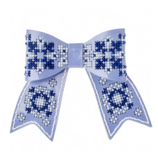 FLHL-106 Wonderland Crafts Набір для вишивки нитками на штучній шкірі Заколка для волосся – Блакитне небо 8x10 см, блакитний