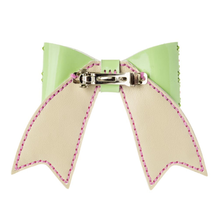 FLHL-107 Wonderland Crafts Набір для вишивки нитками на штучній шкірі Заколка для волосся – Літні квіти 8x10 см, зелений