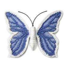 FLHL-113 Wonderland Crafts Набір для вишивки нитками на штучній шкірі - Шарм для сумки – Метелик. Легкість, 9,5x9x1,5 см