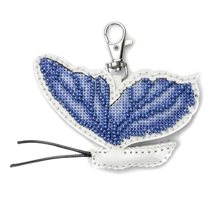 FLHL-113 Wonderland Crafts Набір для вишивки нитками на штучній шкірі - Шарм для сумки – Метелик. Легкість, 9,5x9x1,5 см